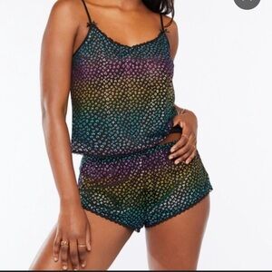 NWOT Savage‎ x Fenty metallic leopard intimates Sleepwear Set Size 2X